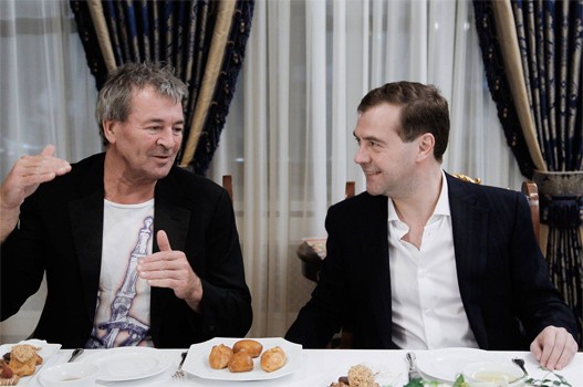 Ian Gillan i dmitrij Medvedev