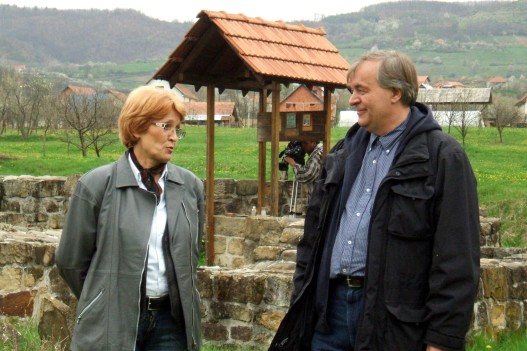 dragica premovic aleksic, istoricar umetnosti u novom pazaru i miodrag zupanc.jpg