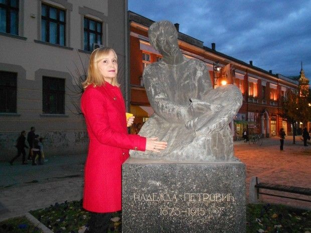 Верица Катанић, аутор емисије, у родном граду Надежде Петровић