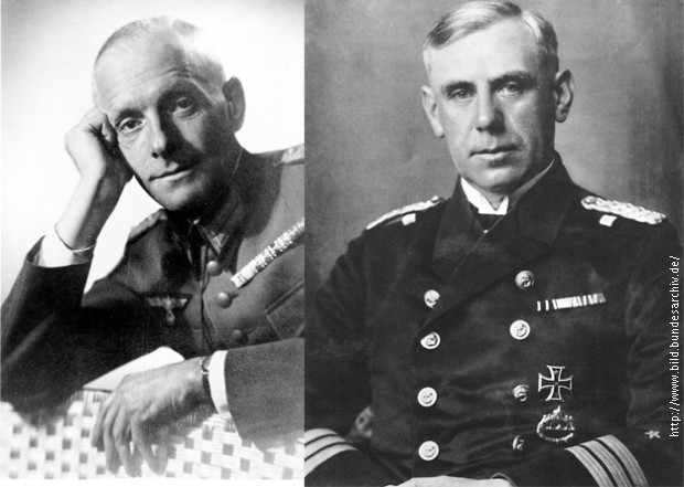 Генерал Ханс Остер и адмирал Вилхелм Канарис