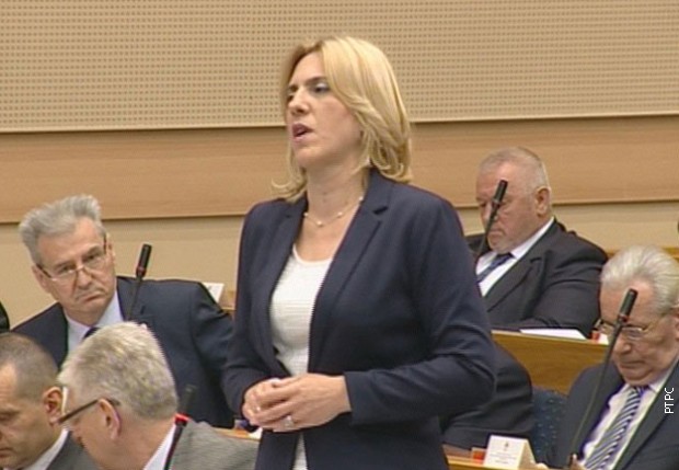 Жељка Цвијановић у парламанту Жељка Цвијановић у парламанту