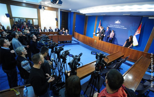 Konferencija za novinare u Vladi Srbije Konferencija za novinare u Vladi Srbije