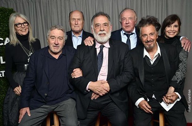 Kopola (sredina) i glumci Dajana Kiton, Robert de Niro, Robert Duval, Džejms Kan, Al Paćino, Talija Šajer Kopola (sredina) i glumci Dajana Kiton, Robert de Niro, Robert Duval, Džejms Kan, Al Paćino, Talija Šajer