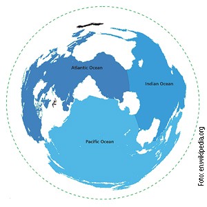 Granica je neko vreme jasno vidljiva kao na mapi tri najveća svetska okeana