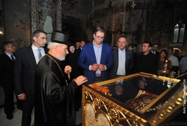 Vučić na festivalu viteštva kod manastira Manasija Vučić na festivalu viteštva kod manastira Manasija