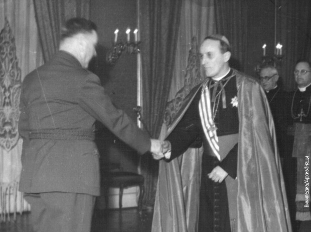Анте Павелић и Алојзије Степинац