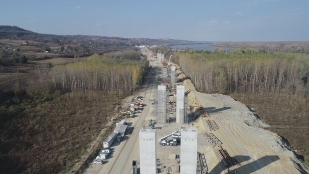 Градилиште на коме се гради вијадукт на брзој прузи Београд-Будимпешта