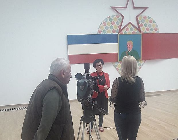 Са снимања у Музеју савремене уметности Са снимања у Музеју савремене уметности