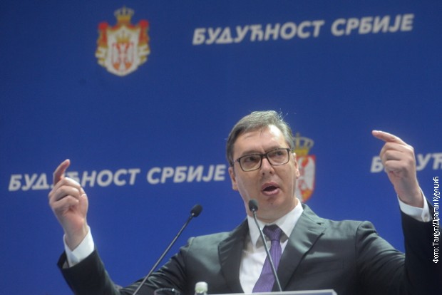Aleksandar Vučić na skupu Aleksandar Vučić na skupu