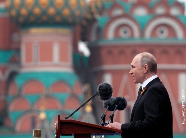 Putin tokom obraćanja Putin tokom obraćanja