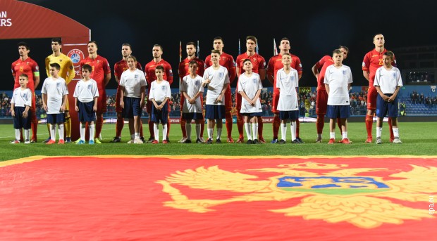Репрезентација Црне Горе на утакмици са Енглеском