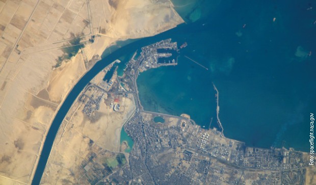 Суетски канал виђен са Међународне свемирске станице