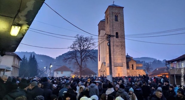 Okupljeni građani u Bijelom Polju