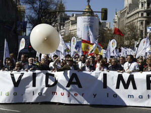 Протест против абортуса у Шпанији