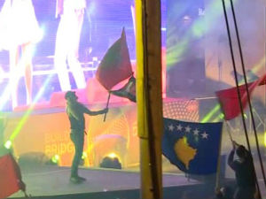 Инцидент са албанском заставом пред Бојанин наступ