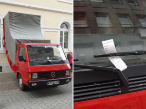 Непрописно паркирано уметничко дело, казна 30 евра