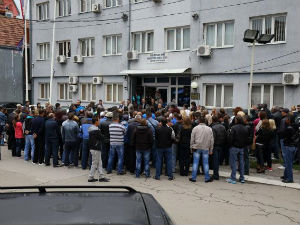 Протест бивших радника МУП-а са Косова