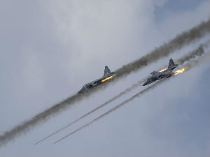 Руска одмазда, снажни удари на месту обарања авиона
