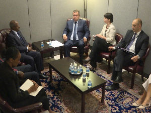Дачић са шефовима дипломатија Таџикистана, Еритреје и Бутана