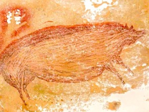 На најстаријој слици на свету - свиња