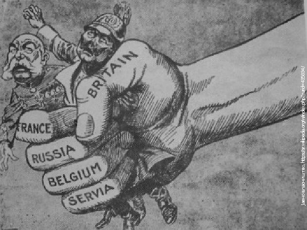 Карикатура из 1918 - крај Великог рата