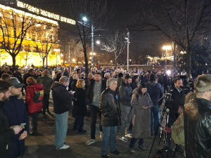Одржан једанаести протест грађана и коалиције "Србија против насиља", учесници прошетали до РТС-а