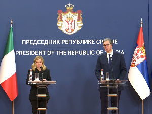 Вучић: Италија објективно приступа решавању проблема у нашем региону; Мелони: Србија може да рачуна на нашу подршку