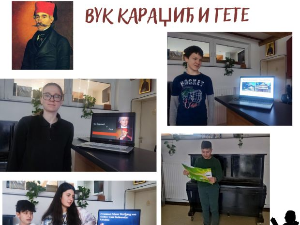 Вук Караџић и Гете - пројекат ученика допунске наставе у Хесену (Фото: Биљана Букинац / ) Вук Караџић и Гете - пројекат ученика допунске наставе у Хесену