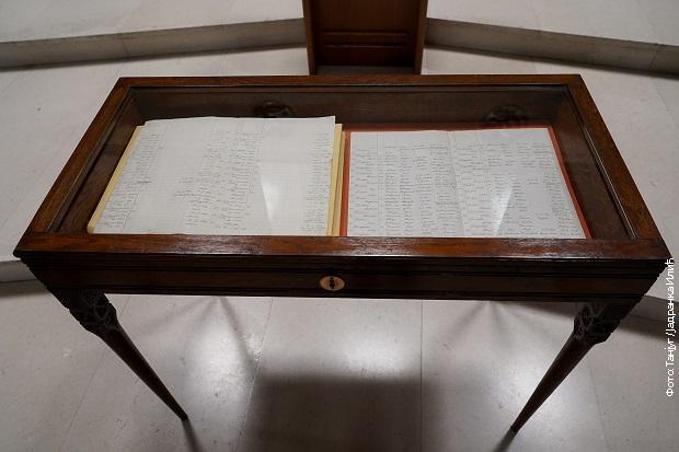 Списак изложен у Народном музеју Србије