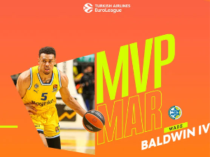 Вејд Болдвин најкориснији играч Евролиге у марту