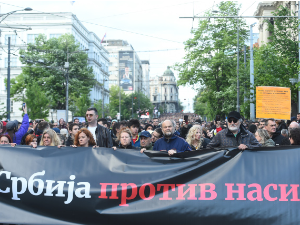 Пети протест "Србија против насиља" у Београду