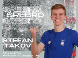 Српски тaеквондиста Стефан Таков освојио сребро на Светском првенству