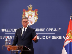 Председник Србије честитао баскеташима на освојеном злату (EPA-EFE/ / ANDREJ CUKIC) Председник Србије честитао баскеташима на освојеном злату