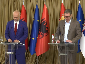 Вучић са Рамом: Мењамо лоше политичко наслеђе, Отворени Балкан може да допринесе даљем зближавању народа 