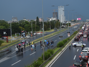 После блокаде Газеле завршен протест "Србија против насиља"