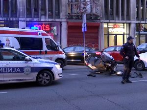 Повређен мотоциклиста у центру Београда