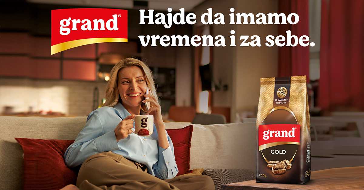 Нова кампања Гранд кафе са Анђелком Стевић Жугић у главној улози Хајде да имамо времена и за себе! Нова кампања Гранд кафе са Анђелком Стевић Жугић у главној улози Хајде да имамо времена и за себе!