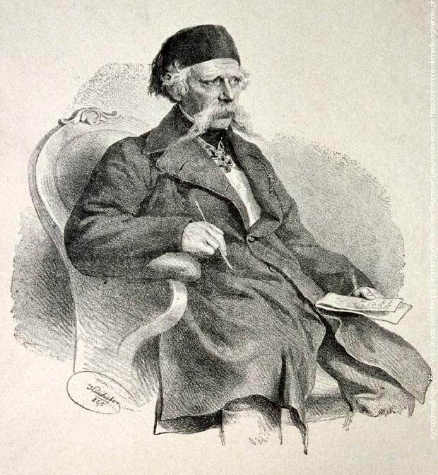 Вук Караџић, литографија Јозефа Крихубера
