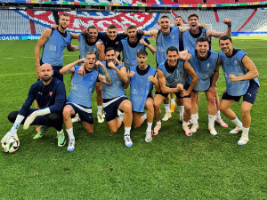 "Орлови" на "Алијанц арени" тренирали пред Словенију