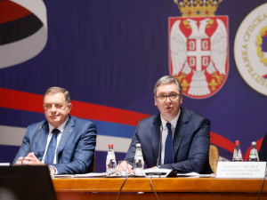 Вучић: Односи Србије и РС не смеју никад да трпе; Додик:  Декларација је историјски документ