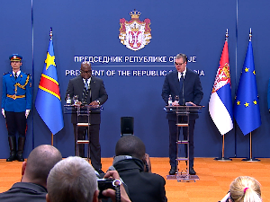 Председник Конга у Београду - приређен свечани дочек, потписана четири билатерална документа