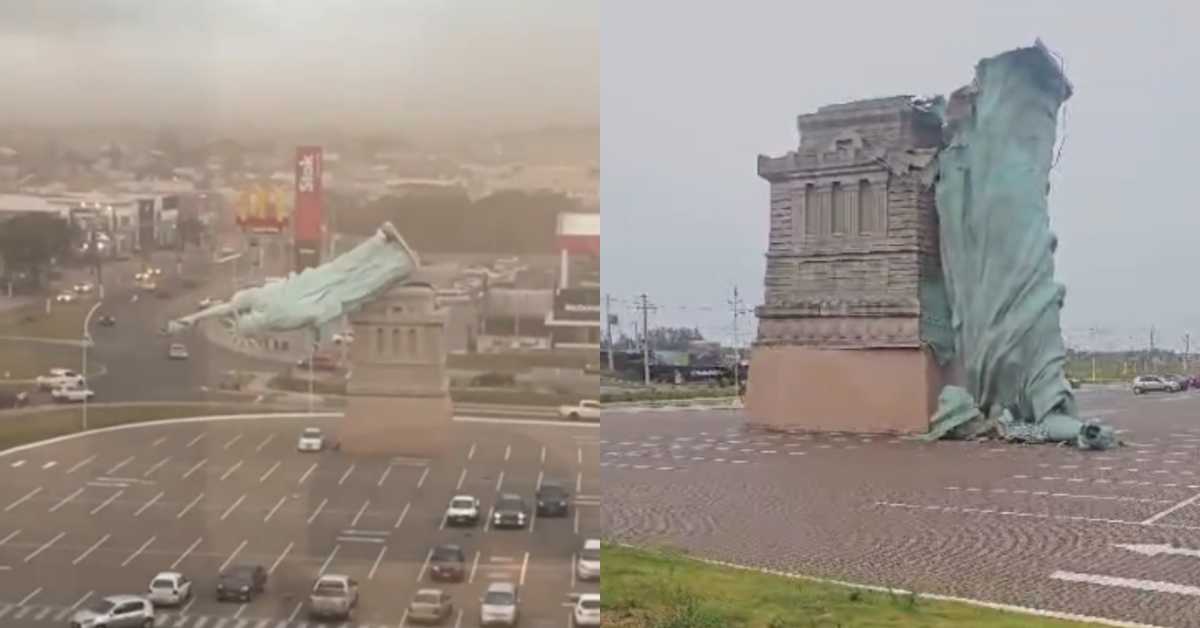 Реплику Кипа слободе у Бразилу оборио разоран ветар