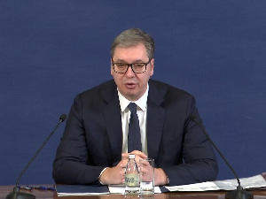 Председник Вучић на годишњој конференцији (РТС 1) 