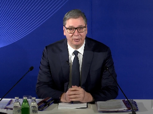 Председник Вучић на годишњој конференцији (РТС 1) 