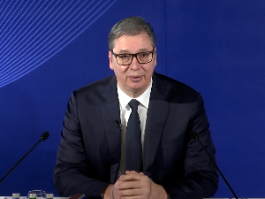 Обраћање председника Вучића после седнице Савета за националну безбедност (РТС 1)