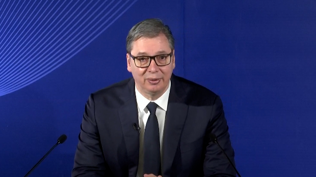 Обраћање председника Вучића после седнице Савета за националну безбедност (РТС 1)