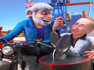 Путин и Моди у главним, Трамп у споредној улози – о чему говори нови индијски цртаћ