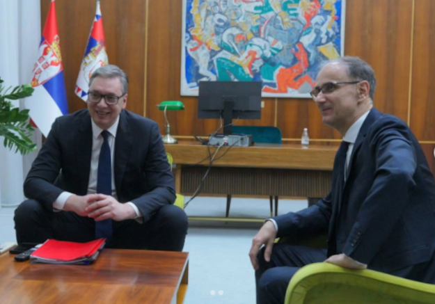 Председник Александар Вучић и предложени кандидат за премијера Ђуро Мацут Председник Александар Вучић и предложени кандидат за премијера Ђуро Мацут