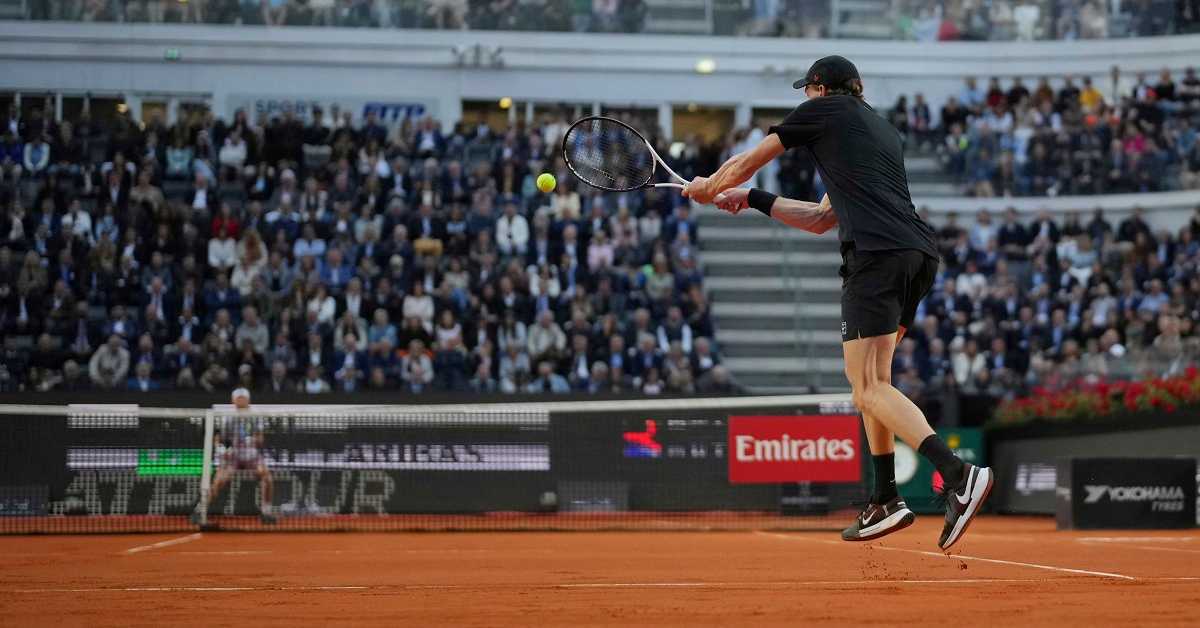 Тениска клиника Јаника Синера у четвртфиналу Рима, Руду само један гем (Tanjug/AP Photo/ / Alessandra Tarantino) Тениска клиника Јаника Синера у четвртфиналу Рима, Руду само један гем