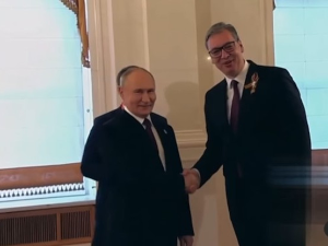 У Кремљу почела свечана вечера, Путин дочекао председника Вучића